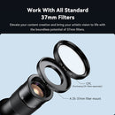 APEXEL 2-in-1 HD 6X Fixed Focus Telephoto Lens with 150mm Macro Lens with Universal Clip, Professional Phone Lens Kit