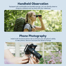APEXEL 2-in-1 HD 6X Fixed Focus Telephoto Lens with 150mm Macro Lens with Universal Clip, Professional Phone Lens Kit