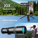 APEXEL 30x Super Telephoto Lens, 720 mm Focal Length Telephoto Lens for Smartphone, Professional
