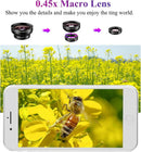 APEXEL Cell Phone Camera Lens, 2 in 1 Lens Kit, 12.5X Macro Lens and 0.45X Wide Angle Lens