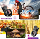 APEXEL Cell Phone Camera Lens, 2 in 1 Lens Kit, 12.5X Macro Lens and 0.45X Wide Angle Lens