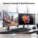 AV Access iDock B10 USB-C KVM Switch Docking Station 2 to 2 for 1 Laptop & 1 Desktop, 8K@60Hz Dual Monitor, 100W Charging, USB 3.2, 1G Ethernet