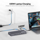 AV Access iDock M10 USB-C KVM-Switch Docking Station 2 to 2 for MacBook, Dual 4K HDMI Monitors, 1x Laptop + 1x PC, 100W Charging