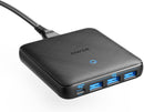 Anker PowerPort Atom III Slim GaN Wall Charger, 3XUSB-A 1XUSB-C Ports 65W Max, 4-Port, PIQ 3.0, for Laptops, tablets and smartphones
