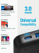 Anker PowerPort Atom III Slim GaN Wall Charger, 3XUSB-A 1XUSB-C Ports 65W Max, 4-Port, PIQ 3.0, for Laptops, tablets and smartphones