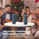 Bluetooth Speaker 36W Portable Speaker with Stereo Sound Base, Bluetooth 5.3 Wireless IP7x Waterproof Speaker Blue
