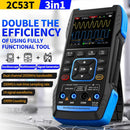 FNIRSI 2C53TH 3 in 1 Oscilloscope, Multimeter and Signal Generator 2.8” LCD screen for perfect image quality