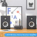 Fosi Audio BT10A Bluetooth 5.0 Stereo Audio Amplifier Receiver 2 Channel Class D Mini Hi-Fi Integrated Amp for Passive Home Speakers 50W x 2 TPA3116