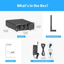 Fosi Audio BT10A Bluetooth 5.0 Stereo Audio Amplifier Receiver 2 Channel Class D Mini Hi-Fi Integrated Amp for Passive Home Speakers 50W x 2 TPA3116