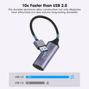 HDMI 4K 30Hz to USB3.0 adapter for video recording USB-A and USB-C