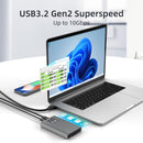 Maiwo External HDD Clone Enclosure M.2 SATA and NVMe SSD USB3.2 10Gbps 1:1 HDD Clone