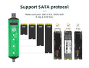 Maiwo K1683L Extern kabinett M.2 SATA SSD till USB A ochUSB-C USB3.2 Gen1 5Gbps B-Key och B&M Key UASP 2280 2260 2242 2230 aluminium