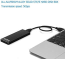 Maiwo K16N M.2 SATA SSD till USB3.1 GEN1 5Gbps extern Lagringskabinett 2230-2242-2260-2280 NGFF B-Key och B&M-Key aluminium