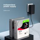 Maiwo K3082 USB 3.1 GEN1 5Gbps Dockningsstation för 2st 2,5 3,5 SATA HDD upp till 14TB med stöd för UASP, Stöd för SATAIII 6Gbps hårddiskloning