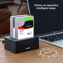 Maiwo K3082 USB 3.1 GEN1 5Gbps Dockningsstation för 2st 2,5 3,5 SATA HDD upp till 14TB med stöd för UASP, Stöd för SATAIII 6Gbps hårddiskloning