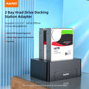 Maiwo K3082 USB 3.1 GEN1 5Gbps Dockningsstation för 2st 2,5 3,5 SATA HDD upp till 14TB med stöd för UASP, Stöd för SATAIII 6Gbps hårddiskloning