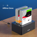 Maiwo K3082 USB 3.1 GEN1 5Gbps Dockningsstation för 2st 2,5 3,5 SATA HDD upp till 14TB med stöd för UASP, Stöd för SATAIII 6Gbps hårddiskloning