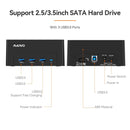 Maiwo K308H USB 3.1 GEN1 5Gbps Docking Station for 1pc 2.5-3.5 SATA HDD SSD up to 14TB with support for UASP 3xUSB3.1 hub