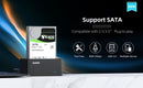 Maiwo K308 USB 3.1 GEN1 5Gbps Docking Station for 1st 2.5 / 3.5 "SATA HDD / SSD up to 14TB with support for UASP