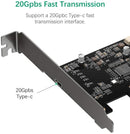 Maiwo KC008 x4 PCI Express card to 1x external USB Type C 20 Gbps USB 3.2 Gen 2x2 PCIe 3.0 x4
