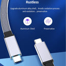 NÖRDIC 1.5m flat and thin cable USB3.2 Gen2 USB-C to C fast charging with Power Delivery PD100W 5A 10Gbps 4K 60Hz with Emarker