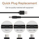 NÖRDIC 1m Power cable USB to DC with 11 connectors USB DC Power