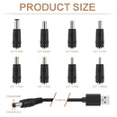 NÖRDIC 1m Power cable USB to DC with 11 connectors USB DC Power