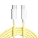 NÖRDIC 1m USB 2.0 USB-C to C cable for iPhone 15/15 Pro/15 Plus/15 Pro Max 3A 480Mbps 60W yellow