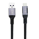 NÖRDIC 1m USB3.2 Gen1 USB-C to A nylon braided cable fast charging 3A 5Gbps Power Delivery PD 60W