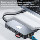 NÖRDIC 1 to 10 USB-C docking station 2xHDMI 4K60Hz 3xUSB3.0, 1xUSB-C, 1xRJ45 GigaLan, 1xPD100W, 1xSD & 1xMicroSD