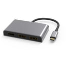 NÖRDIC 1 to 4 USB-C Docking Station 3 Monitors 2xDP 4K60Hz, 1xHDMI 4K60Hz 1x USB-C PD100W