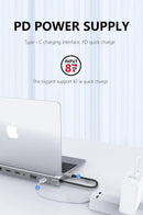 NÖRDIC 1 to 12 USB-C docking station for triple monitors 2xHDMI 4K30Hz, 1xVGA, USB-C PD 100W, Thunderbolt 3 & 4