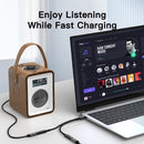 NÖRDIC 1 to 2 USB-C to 2xUSB-C Headphone Adapter with 60W Charging