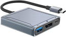 NÖRDIC 1 to 3 Docking station USBC to 1xDP 8K60Hz 1xUSBC 100W PD and 1xUSB-A 5Gbps
