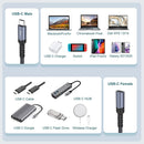 NÖRDIC 20cm USB3.2 Gen2 USB-C Extension cable ha to ho 10Gbps 5A 100W Thunderbolt3