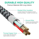 NÖRDIC 25cm USB3.2 Gen1 USB-C to A nylon braided cable quick charge 3A 5Gbps Power Delivery PD 60W