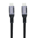 NÖRDIC 25cm USB3.2 Gen2 USB-C to C Nylon Braided Cable Fast Charging with Power Delivery PD100W 10Gbps 5A with Emarker