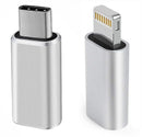 NÖRDIC 2 in 1 Adapter kit USB C to Lightning female and Lightning to USB C female (non-MFI) Aluminum Space Grey