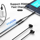 NÖRDIC 2 in 1 USB C to 3.5mm headphone adapter with 60W charging