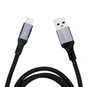 NÖRDIC 2m USB3.2 Gen1 USB-C to A nylon braided cable fast charging 3A 5Gbps Power Delivery PD 60W