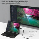 NÖRDIC 2m USBC to Displayport cable UHD 4K 60Hz DP 1.2 21.6Gbps HDCP Alt Mode Over USB C, Aluminum connectors Space Gray