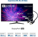 NÖRDIC 2m USBC to DP 1.4 cable 8K30Hz 4K120Hz 32.4Gbps HBR3 HDR10