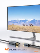 NÖRDIC 3m USBC to Displayport cable UHD 4K 60Hz DP 1.2 21.6Gbps HDCP Alt Mode Over USB C, Aluminum connectors Space Gray