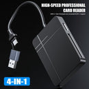 NÖRDIC USB-A 3.1, USB-C Kortläsare 4 Slot CF, SD 4.0, MicroSD 4.0, MS UHS-II
