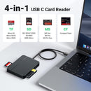 NÖRDIC USB-A 3.1, USB-C Kortläsare 4 Slot CF, SD 4.0, MicroSD 4.0, MS UHS-II