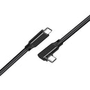 NÖRDIC 50cm 10Gbps 5A Power Delivery PD100W with Emarker USB3.2 Gen2 USB-C to C nylon braided cable fast charging