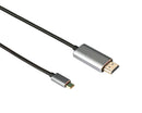 NÖRDIC 50cm USBC till HDMI 4K 60Hz nylonflätad kabel space grey stöd för HDCP1.4 och 2.2 Ren koppar 99,99%