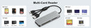 NÖRDIC USB-A, USB-C, Lightning Kortläsare 5 Slot CF, SD, MicroSD, MS, XD UHS-I