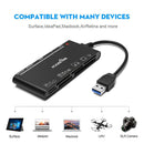 NÖRDIC USB-A Kortläsare 7 Slot 1xCF, 2xSD, 2xMicroSD, 1xMS, 1xXD UHS-I