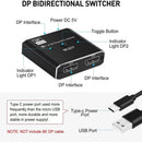 NÖRDIC 8K30Hz Displayport switch 2 to 1 and splitter 1 to 2, 4K120hz